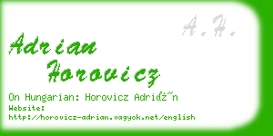adrian horovicz business card